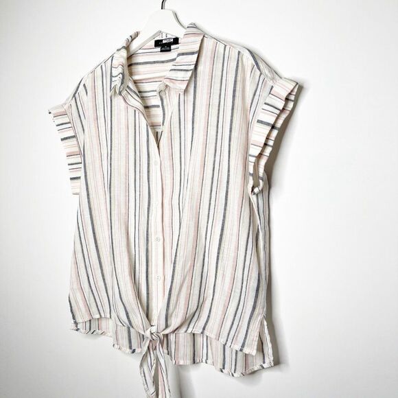 SANCTUARY Borrego Pink Striped Blouse - Picture 3 of 7